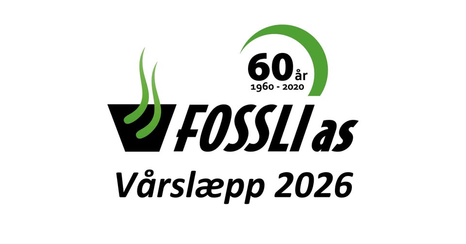Logo for Fossli as som feirer 60 år (1960-2020) med teksten 'Vårsläpp 2026'.